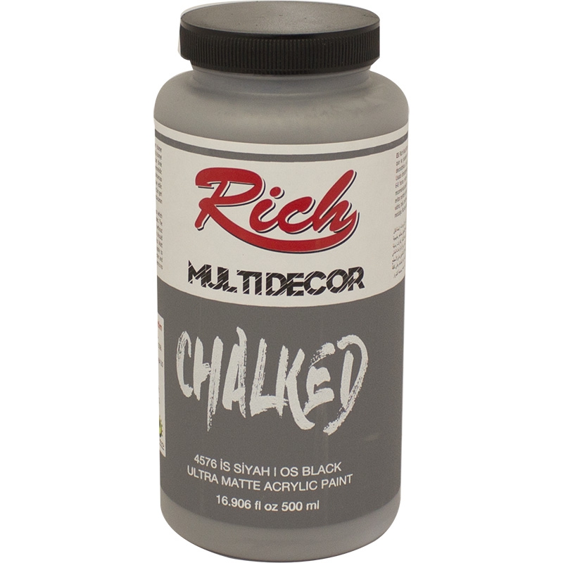 Rich Multi Decor Chalked Akrilik 500 cc - 4576 İs Siyah