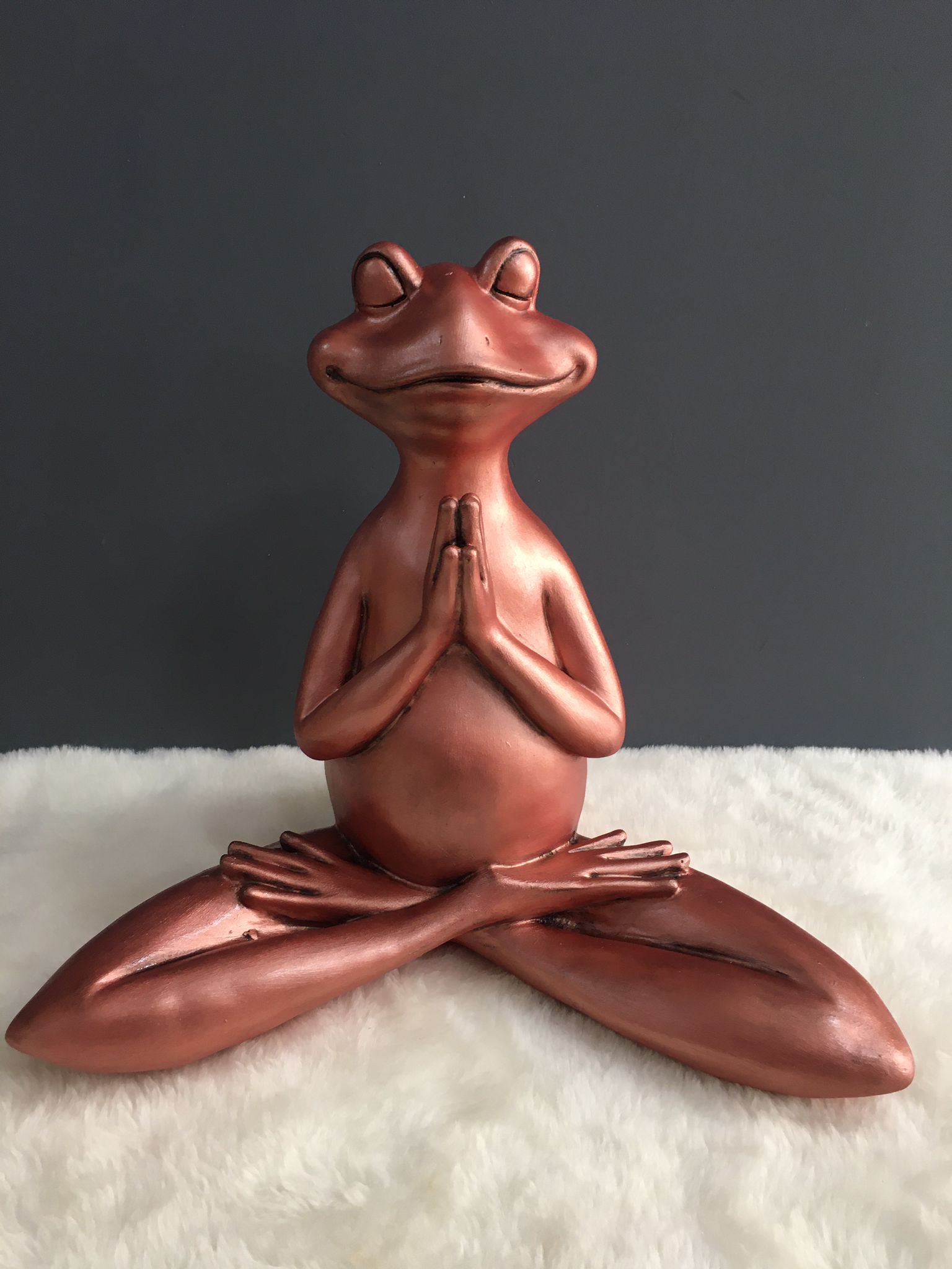 Yoga Yapan Kurbağa Elleri Önde (Tasarım Üründür)