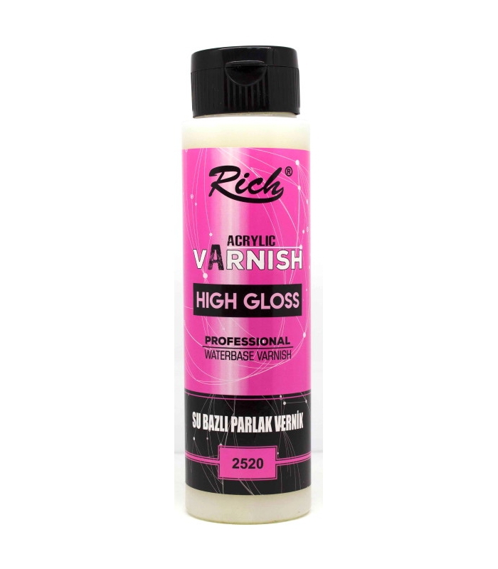 Rich HIGH GLOSS Su Bazlı PARLAK Vernik 500 cc