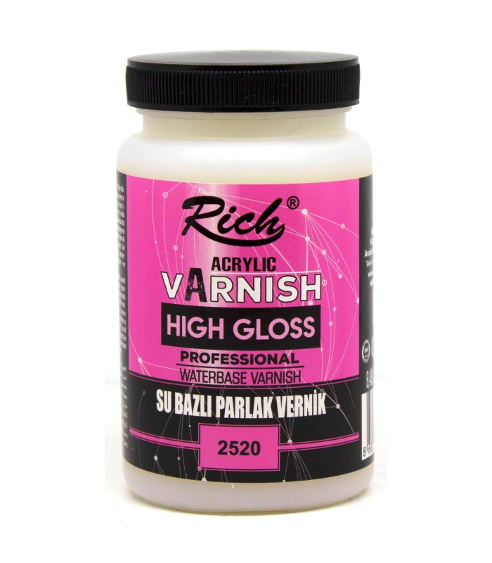 Rich HIGH GLOSS Su Bazlı PARLAK Vernik 250 cc