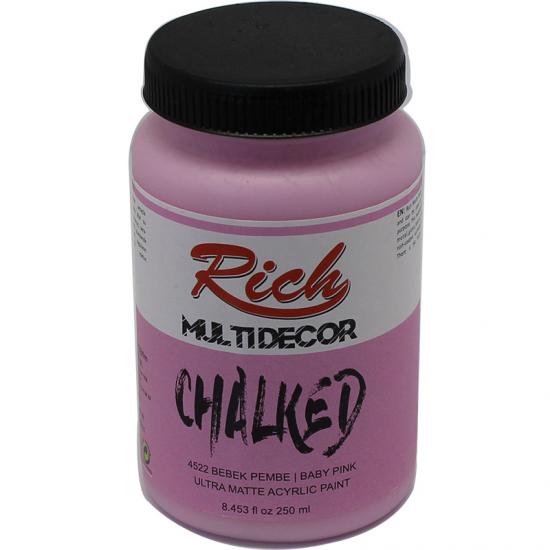  Rich Multi Decor Chalked Akrilik 250 cc - 4522 Bebek Pembe | Trendy Dizayn