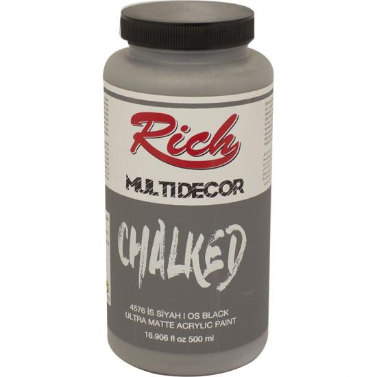 Rich Multi Decor Chalked Akrilik 500 cc - 4576 İs Siyah | Trendy Dizayn